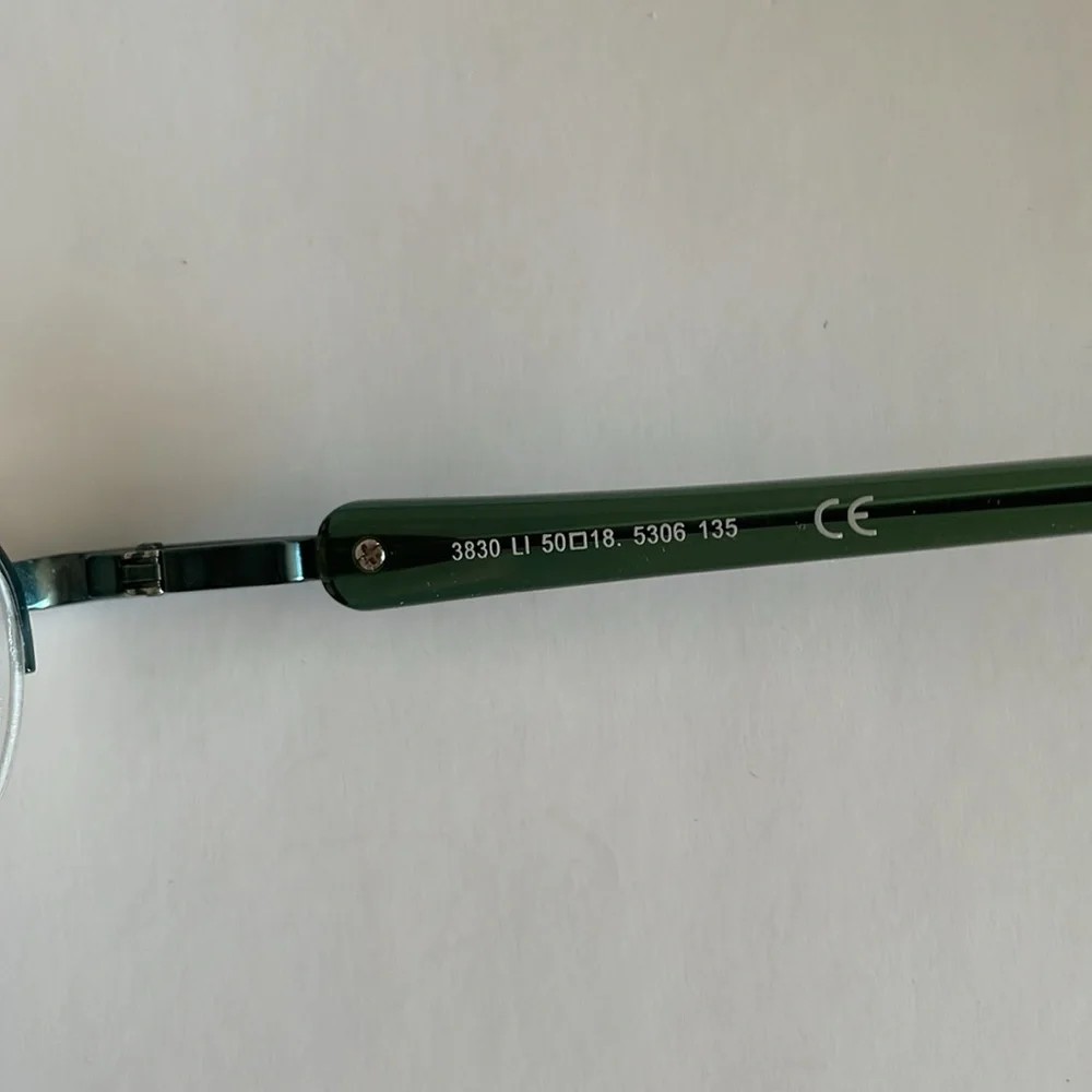 Skaga Half Rim Greem Metal Frame Eyeglass Frame Only 3830 LI 50[]18